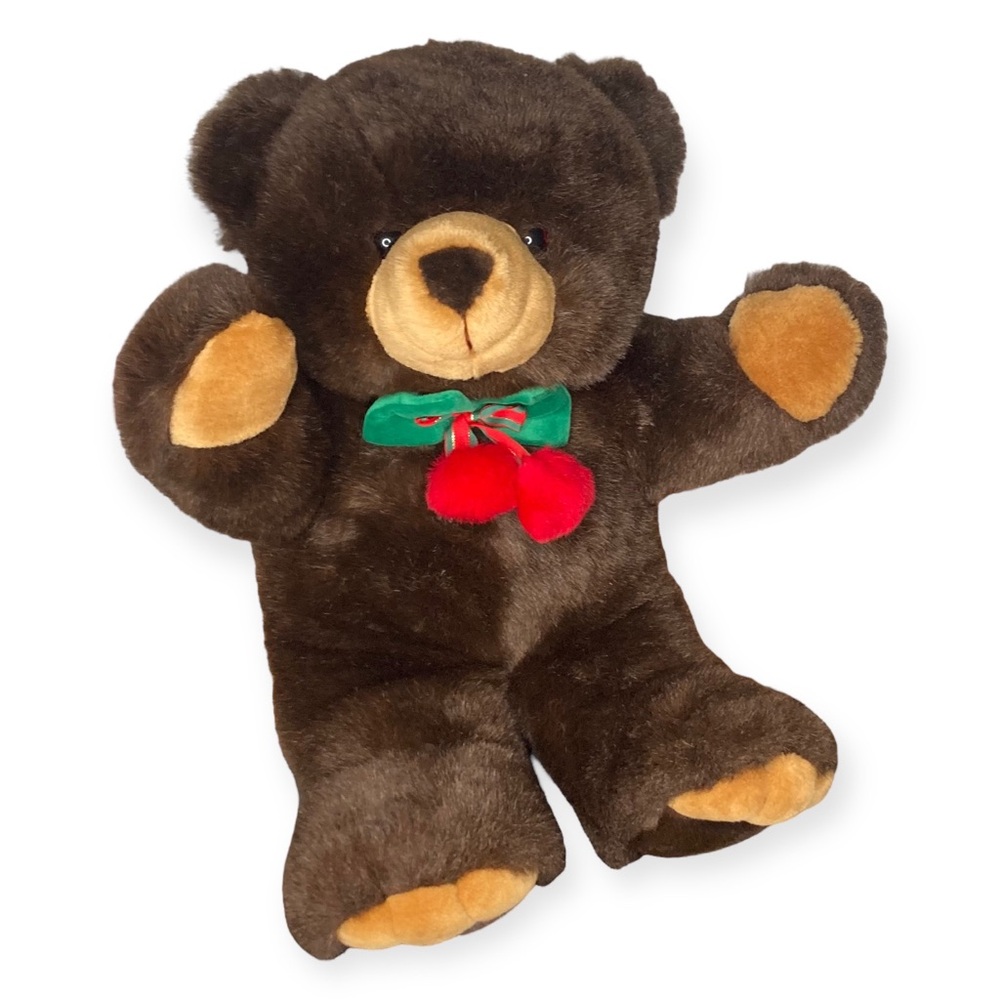 JC PENNEY Christmas BROWN BEAR Teddy Stuffed Animal LARGE 22 in Collectable Bear - Picture 3 of 11